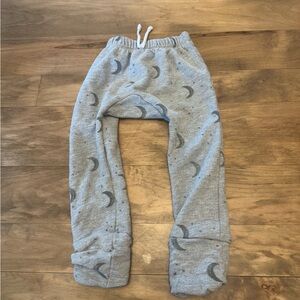 Gray Moon Print Kids Joggers